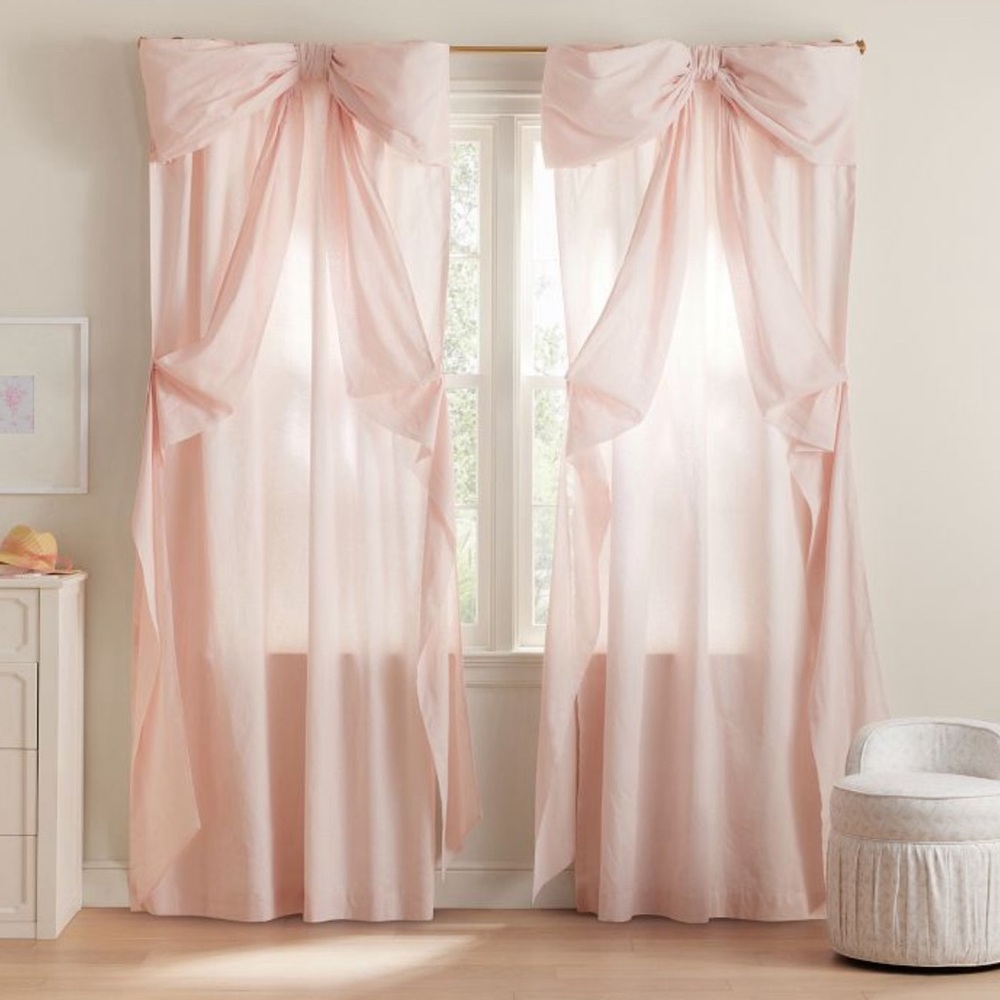 NWOT Pottery Barn Teen x LoveShackFancy Oversized Bow Curtain - 1 available
